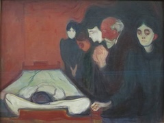 By The Death Bed by Edvard Munch